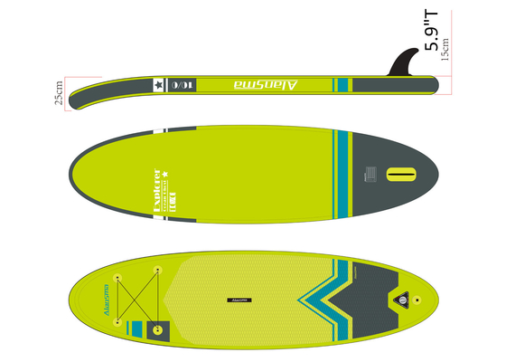 Green Rigid 25*81.2*305CM Portable Paddle Board