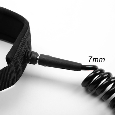 Premium 10 Feet SUP Coil Leash With Full Size Padded Ankle Cuff