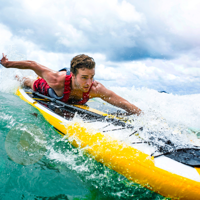 Yellow 352 Lbs 12.5' X 30" X 6" Racing Inflatable SUP Surfboard
