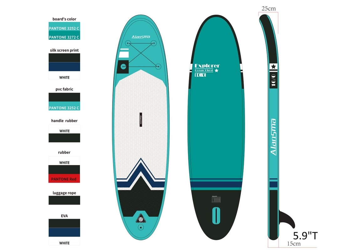 Portable Round 81.2*25*320cm Family Inflatable SUP Paddle Board