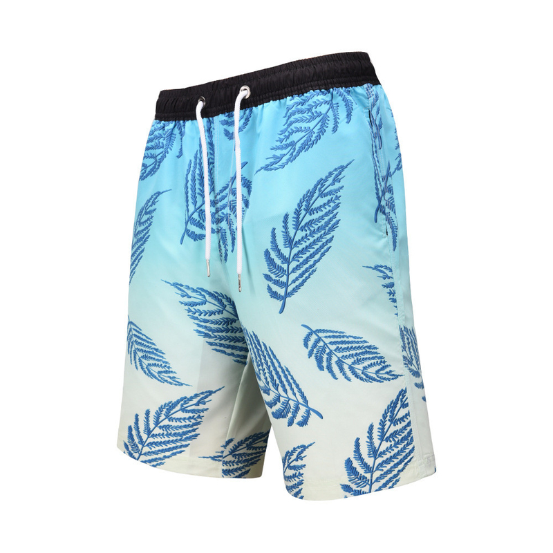 Leaves Pattern Summer Quick Dry Discoloration SUP Board Shorts