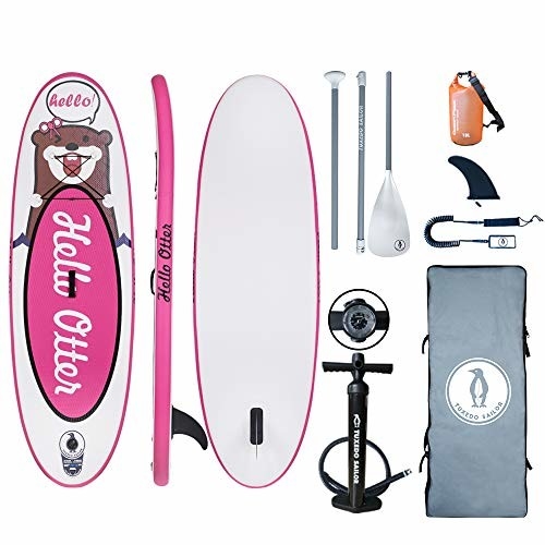 Pink 1 Fin 8'×30"×4" 150lbs Kids Inflatable SUP Board